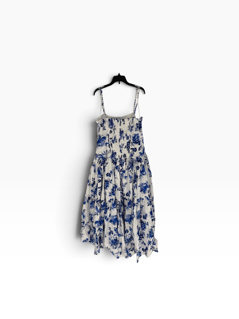 New 1. State Blue & White Floral Tie-Shoulder Midi Dress size Medium - Picture 3 of 5
